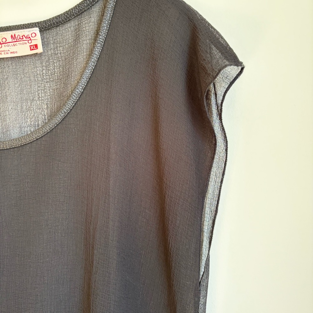 Elegant Black Sheer Top